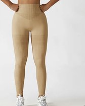 LINEY GYM LEGGING - Maat XL - Taupe - Fitness legging - Sportlegging - Yoga legging