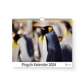 Huurdies - Pinguin Kalender - Jaarkalender 2024 - 35x24 - 300gms