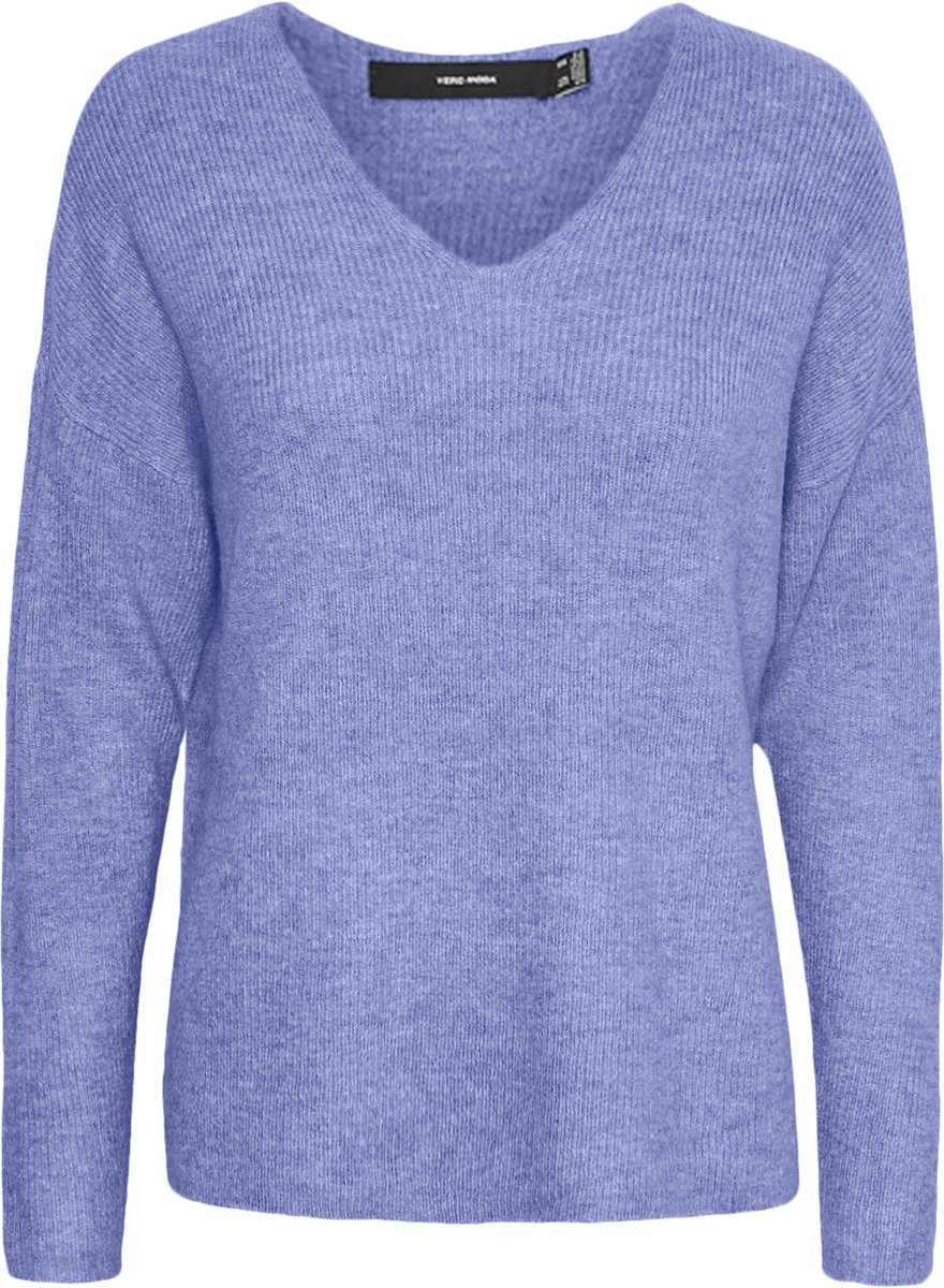VERO MODA VMCREWLEFILE LS V-NECK BLOUSE NOOS Dames Trui - Maat L