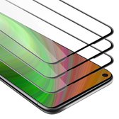 Cadorabo 3x Screenprotector geschikt voor Huawei NOVA 5i / P20 LITE 2019 Volledig scherm pantserfolie Beschermfolie in TRANSPARANT met ZWART - Getemperd (Tempered) Display beschermend glas in 9H hardheid met 3D Touch