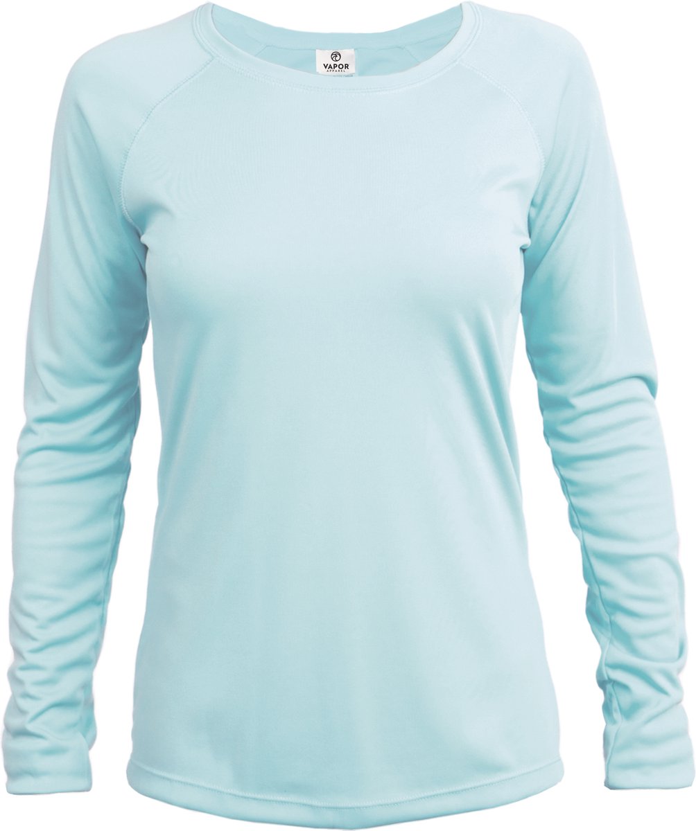 Vapor Apparel UPF 50+ UV-zonwering voor dames performance T-shirt lange mouwen Blauw