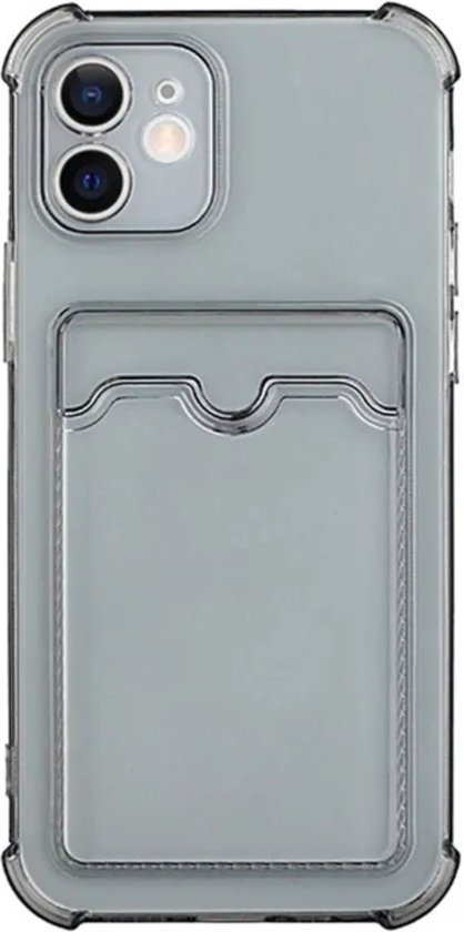 Zwart Telefoonhoesje iPhone 13 Pro Max met pashouder- vergeelt niet - extra bescherming