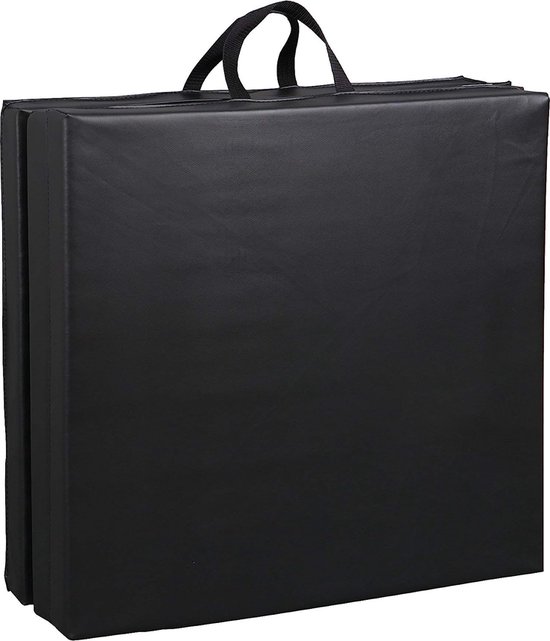 Sportmat Opvouwbaar - Zwart - 180 x 60 x 5 cm - Extra Dik - Opvouwbare Yogamat - Inklapbare Fitnessmat - Vloermat voor Yoga, Meditatie, Sport en Turnen - Turnmat van Aya. — afbeelding 3