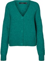 Vero Moda Lefile Ls V-Neck Cardigan Parasailing GROEN M