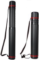 Draagkoker uitschuifbaar - 45-73 centimeter - zwart/rood