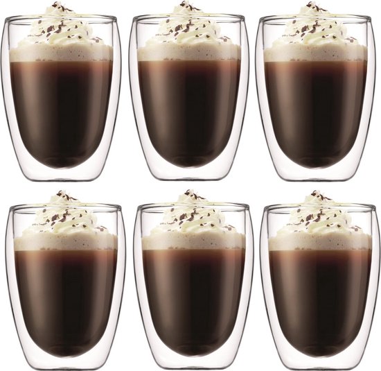 Louvira - verres à latte macchiato - 350 ml - 6 pièces - Verres à thé - verres à double paroi - verres à latte macchiato à double paroi - verres à latte - Verres à café - Verres à Cappuccino