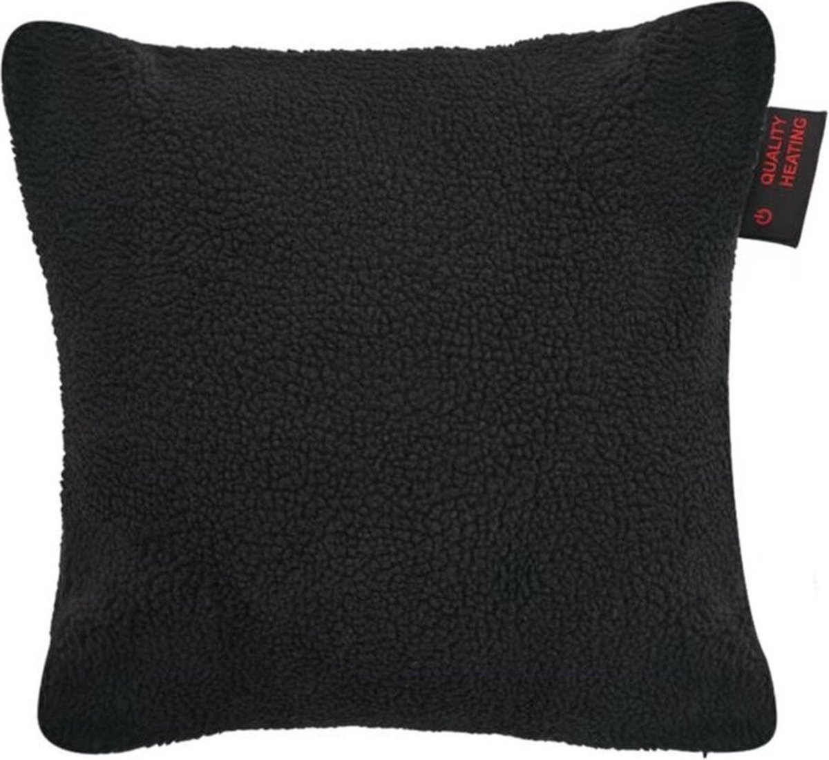 Bol.com Warmtekussen infrarood oplaadbaar Warmy 40 x 40 cm zwart teddy - magnetische oplaadfunctie - powerbank aanbieding