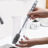 Premium rubberen flessenborstel - herbruikbare afwasborstel - glazenwasser - glas schoonmaken