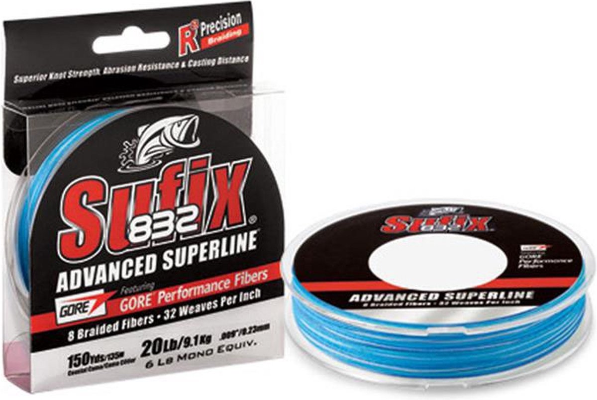 Sufix Advanced Superline 450 M 832 Advanced Superline 450 M Blauw 0.380 mm