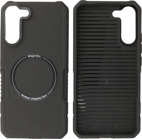 Hoesje Geschikt voor Samsung Galaxy S22 Plus - MagSafe Hoesje - Shockproof Back Cover - Zwart