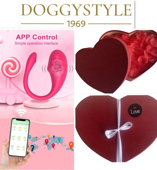 Doggystyle - valentijn - op afstand bedienbare koppel vibrator - discreet geleverd in luxe love box cadeauverpakking.
