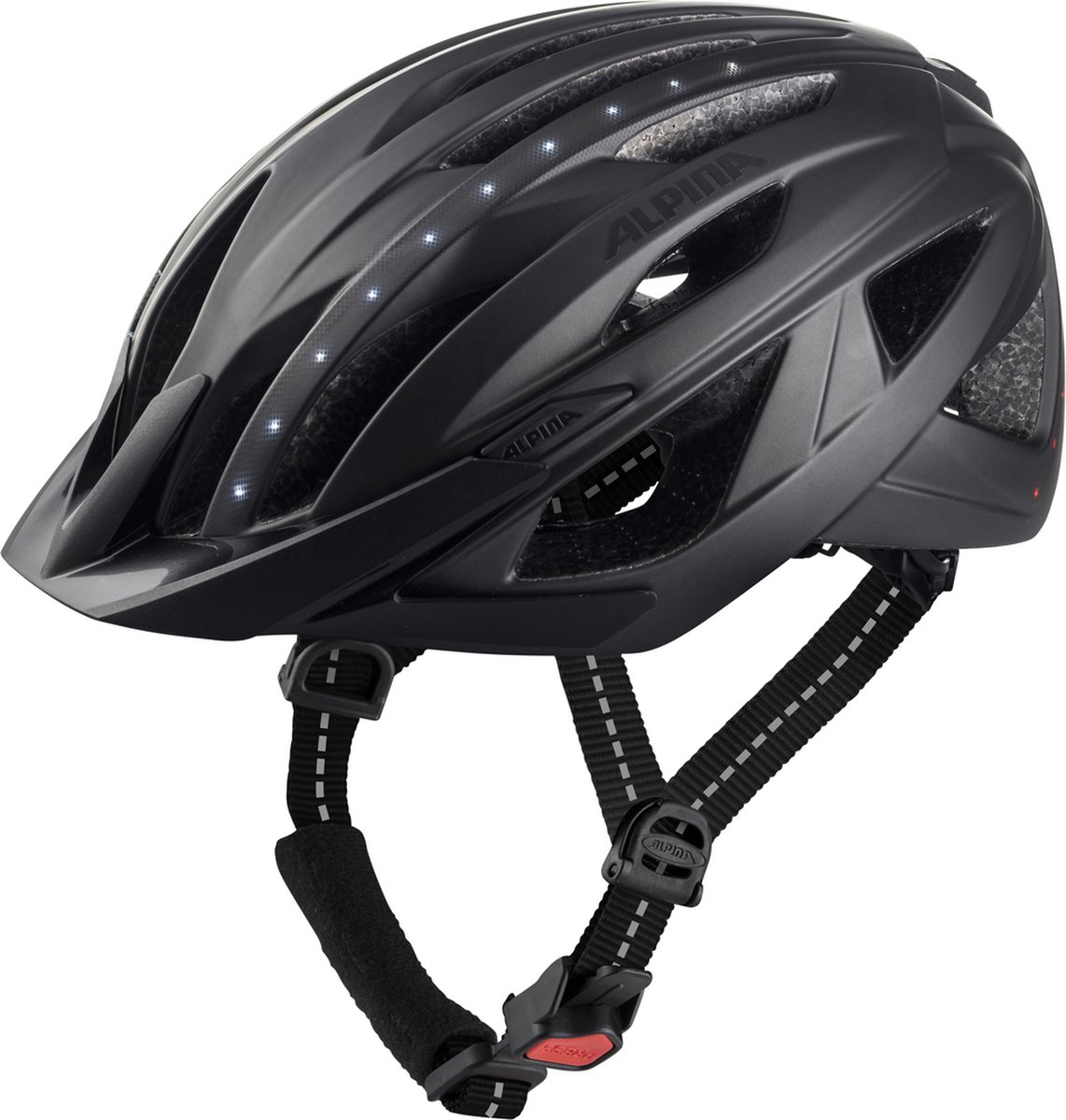 Alpina helm Haga LED 58-63 cm black matt