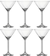 cocktailglazen, glas met steel, vaatwasmachinebestendige cocktailkelk, 6 stuks (1 stuk), 270 ml, 063320