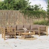 The Living Store Bamboe Tuinset - Lounge - 55 x 65 cm - Modulair Design