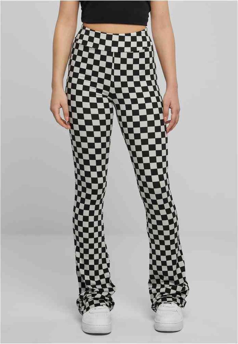 Urban Classics Checked Boot Cut Legging 5XL Zwart