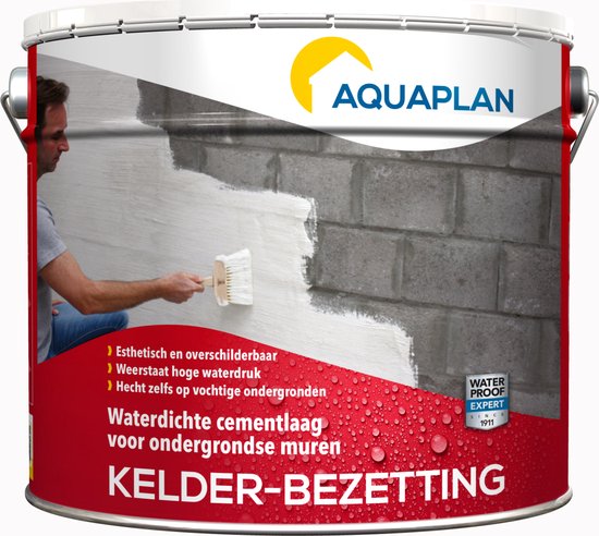 Foto: Aquaplan kelder bezetting waterdichte cementcoating 10 kg