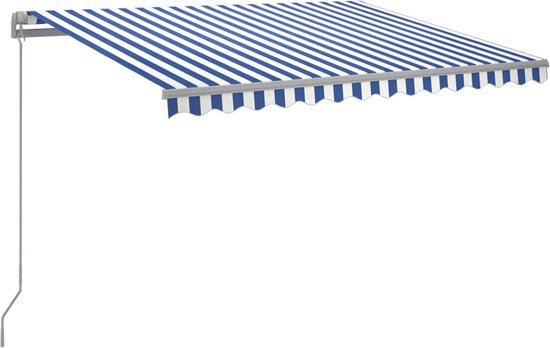 vidaXL Auvent à vidaXL manuelle avec LED 400x300 cm jaune et blanc