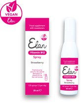 Elan Vegan vitamine B12 spray - 25 ml - extra hoog (optimaal) gedoseerd - aardbeismaak (1.000 mcg vitamine B12)