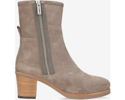 Shabbies Amsterdam Enkellaars Lieve Zita Taupe - Maat 38 - Dames Laarzen