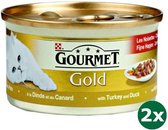 Gourmet gold fine snacks dinde/canard nourriture pour chat 48x 24x85 gr