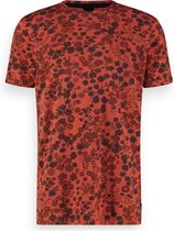 Twinlife Heren Bamboe Shirt Gebreid- T-Shirt - Duurzaam - Ademend - Rood - XL
