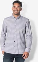 Twinlife Heren Shirt Print Geweven - Overhemd - Comfortabel - Regular Fit - Wit - 3XL