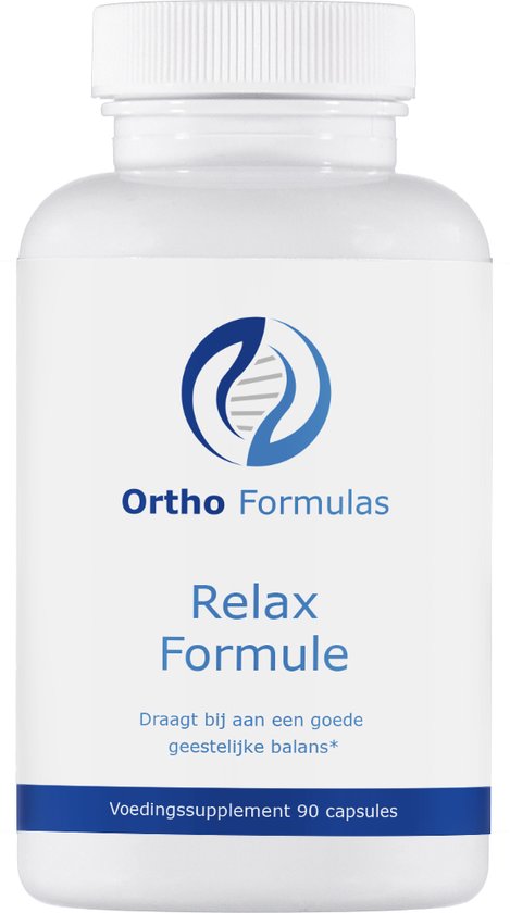Relax Formule - 90 capsules - ontspanning - gemoedstoestand - mentale prestaties - functioneren zenuwstelsel - valeriaan - passiebloem - kamille - l-theanine - vegan