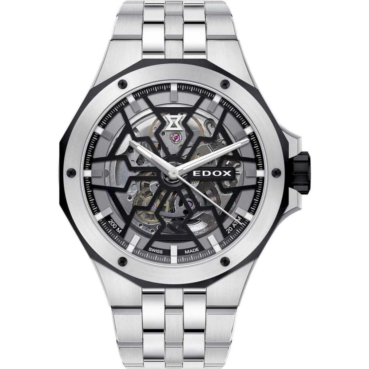 EDOX Delfin Mecano Skeleton 85303-3NM-NBG mannen horloge
