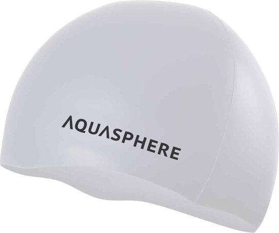 Aquasphere Silicone Cap - Badmuts - Volwassenen - Wit/Zwart