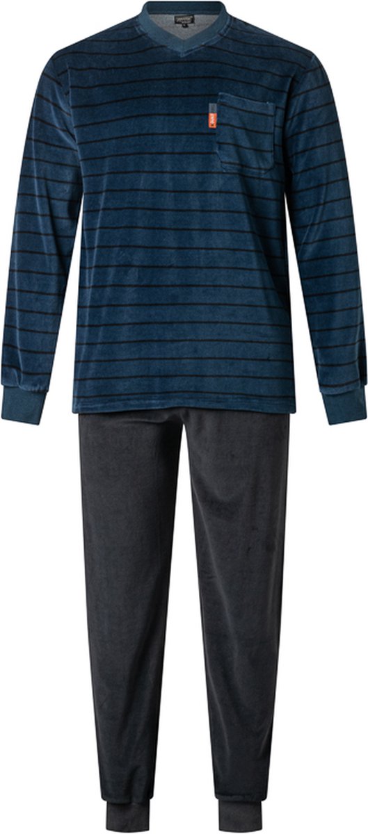 Pyjama Adamo spécial homme grand col v marine ou bleu. - Stilbo