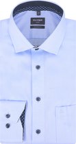 OLYMP Luxor modern fit overhemd - satijnbinding - bleu - Strijkvriendelijk - Boordmaat: 42