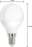Technik E14 Led Lamp 4.9w - 470lm - 2700k - Warm Wit - Led Globe Mini P45 - Vervangt 40w Halogeen