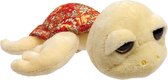Suki Gifts pluche zeeschildpad Jules knuffeldier - cute eyes - lichtgeel - 14 cm - Hoge kwaliteit
