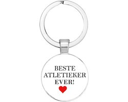 Akyol - Beste atletieker ever Sleutelhanger - atletiek - iemand die aan atletiek doet - professional atletieker - sport - atletiek - beste ooit - cadeau - verjaardag - kado - geschenk - gift - verrassing - 2,5 x 2,5 CM