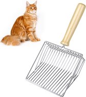 Kattenbakvullingemmer, metalen kattenbakschep, kattenbakschep, metalen kattenbakschep, roestvrij staal (28 cm)