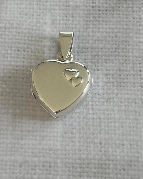 Amoonic Hart Medaillon Romantic Love Zilver 925 - Met Foto En Gravure - Romantisch Geschenk