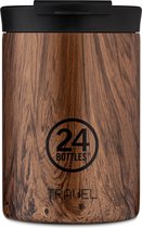 24 Bottles Travel Tumbler Sequoia Wood 350 ml RVS Thermosbeker Duurzaam
