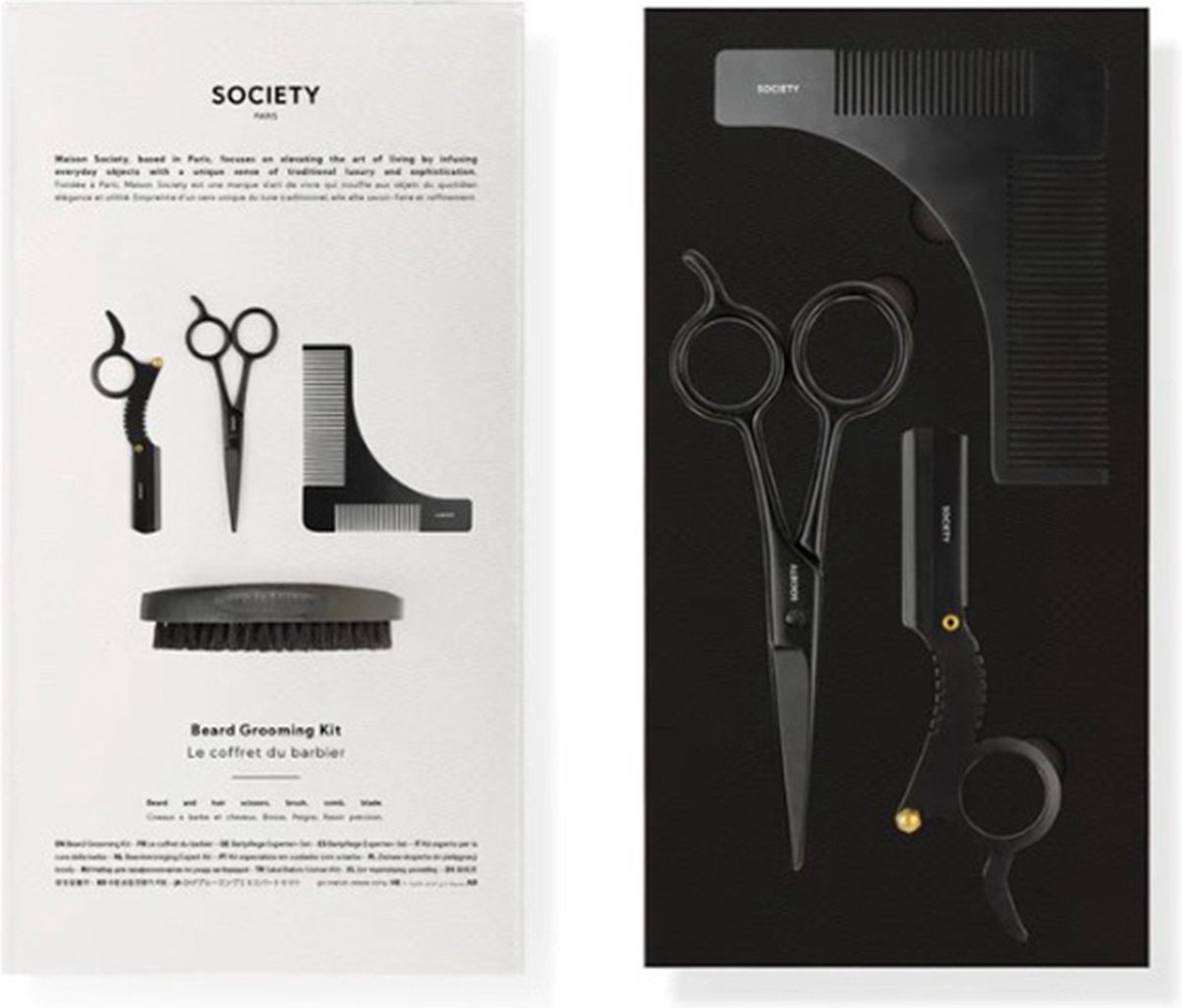 Society Paris - Beard Grooming Kit - Baardverzorgingsset - 4-delige set - luxe geschenkdoos