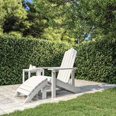 The Living Store Adirondack tuinstoel - HDPE - Wit - 73x83x92 cm - Onderhoudsarm - Lange levensduur