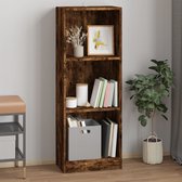 The Living Store Boekenkast - Gerookt eiken - 40 x 24 x 109 cm - Voldoende opbergruimte