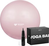 Rockerz Yoga bal inclusief pomp - Fitness bal - Zwangerschapsbal - 65 cm - 1150g - Stevig & duurzaam - Hoogste kwaliteit - Roze