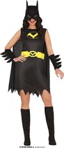 Guirca - Batgirl & Batwoman & Catwoman Kostuum - Schaduw Van De Nacht Heldin - Vrouw - Zwart - Maat 42-44 - Carnavalskleding - Verkleedkleding
