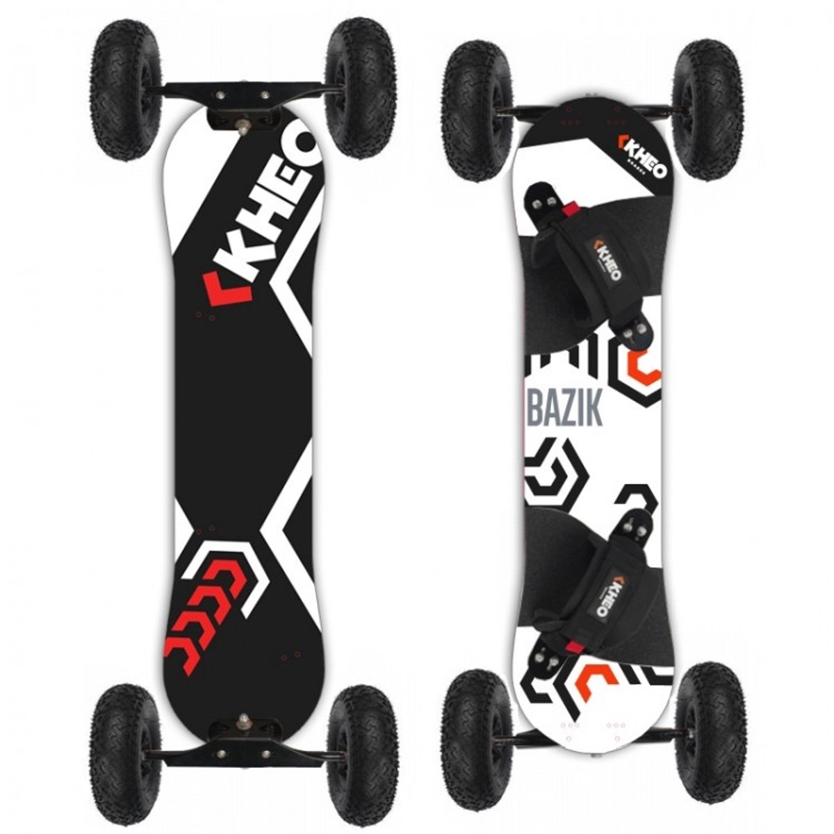 Kheo Bazik V4 mountainboard 9 inch zwarte wielen