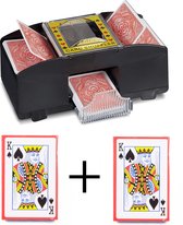 Premium Kaartenschudmachine - Zwart/Goud - FIELDA - +2 Sets Kaarten - Hoogwaardige Kwaliteit - Kaarten Schudder - Pokerschudmachine - Automatische Kaartenschudder - Cardschuffler - Professionele Schud Machine - PREMIUM QUALITY