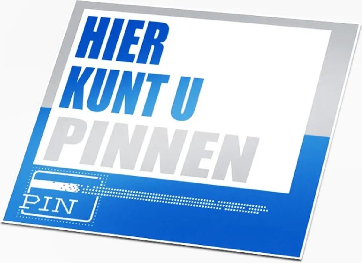 Hier Kunt u Pinnen Sticker Set van 3 Stickers 10 x 10 cm
