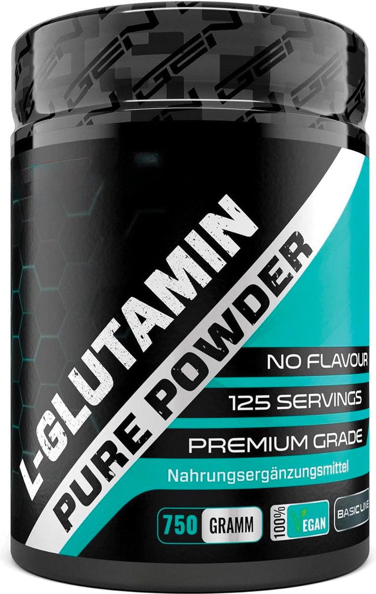 Goedkoopste L-Glutamine Poeder - 750 g - Premium Zuivere & Ultrafijne L-Glutamine zonder toevoegingen - 100 gemicroniseerd L-Glutamine Aminozuur - Neutraal zonder smaakstoffen - Hooggedoseerd - Veganistisch