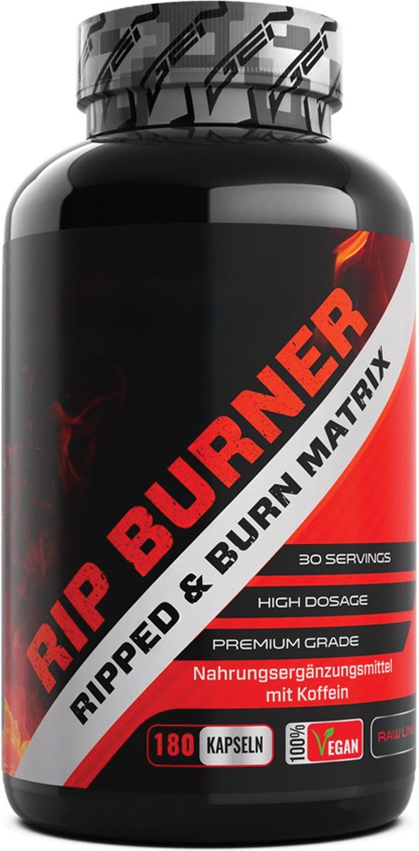 Goedkoopste Fat Burner - RIP Burner - Hooggedoseerde formule - 180 capsules - Laboratorium getest - Veganistisch