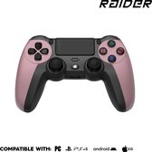 Manette de jeu RAIDER PRO - Sans fil - Bluetooth - Convient pour PC, PS3, PS4 - Rose