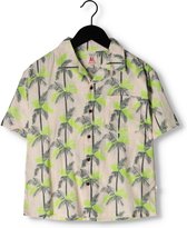 AO76 Hawaiian Palms Shirt Jongens - Vrijetijds blouse - Groen - Maat 140