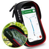 Naido® Support de téléphone pour vélo étanche - Rotation à 360 degrés - Support de téléphone portable pour vélo - Support de téléphone pour vélo - Fietshouder - Zwart